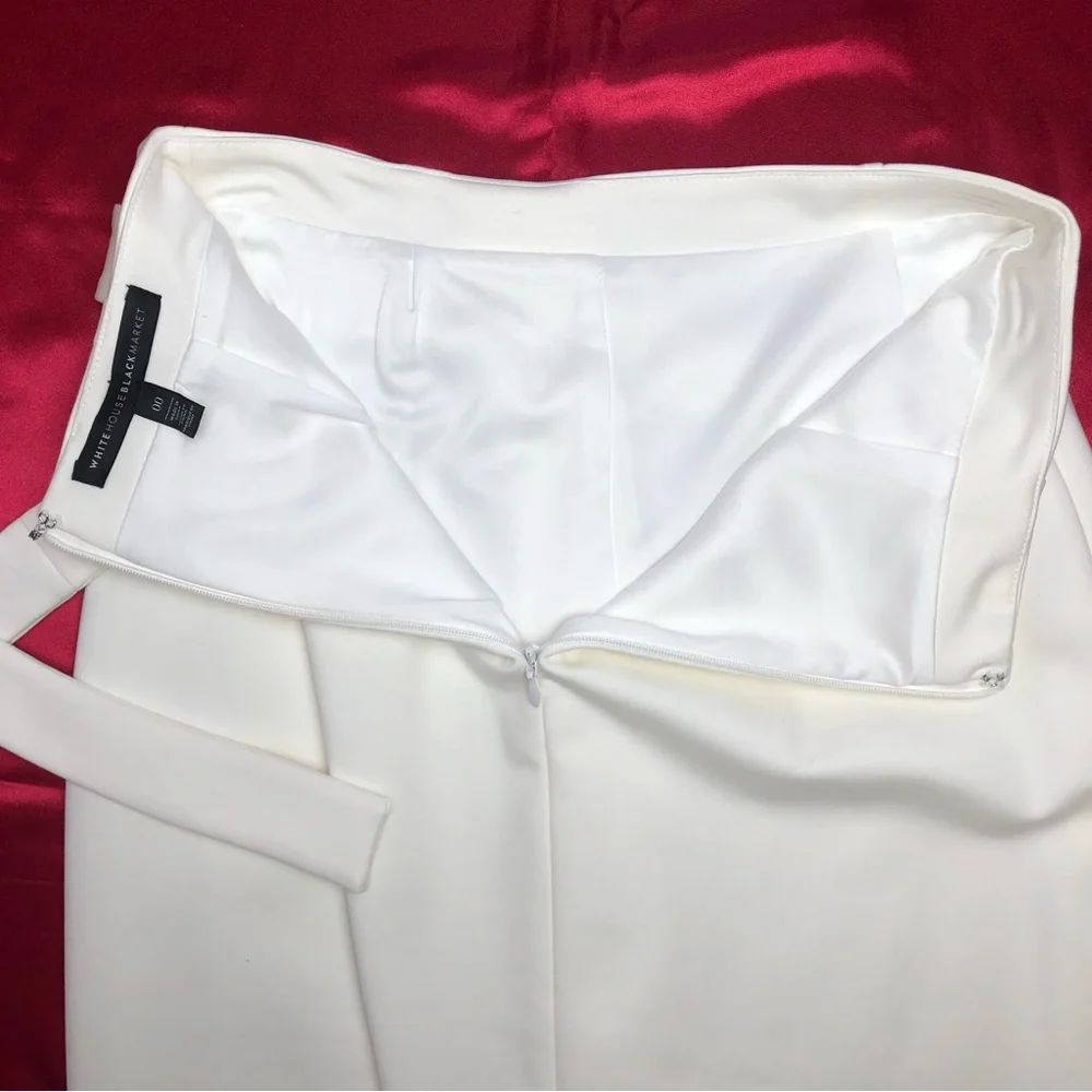 ⭐️NEW⭐️White House Black Market (WHBM) Elegant Cream Skirt with Button Detail - Picture 5 of 9
